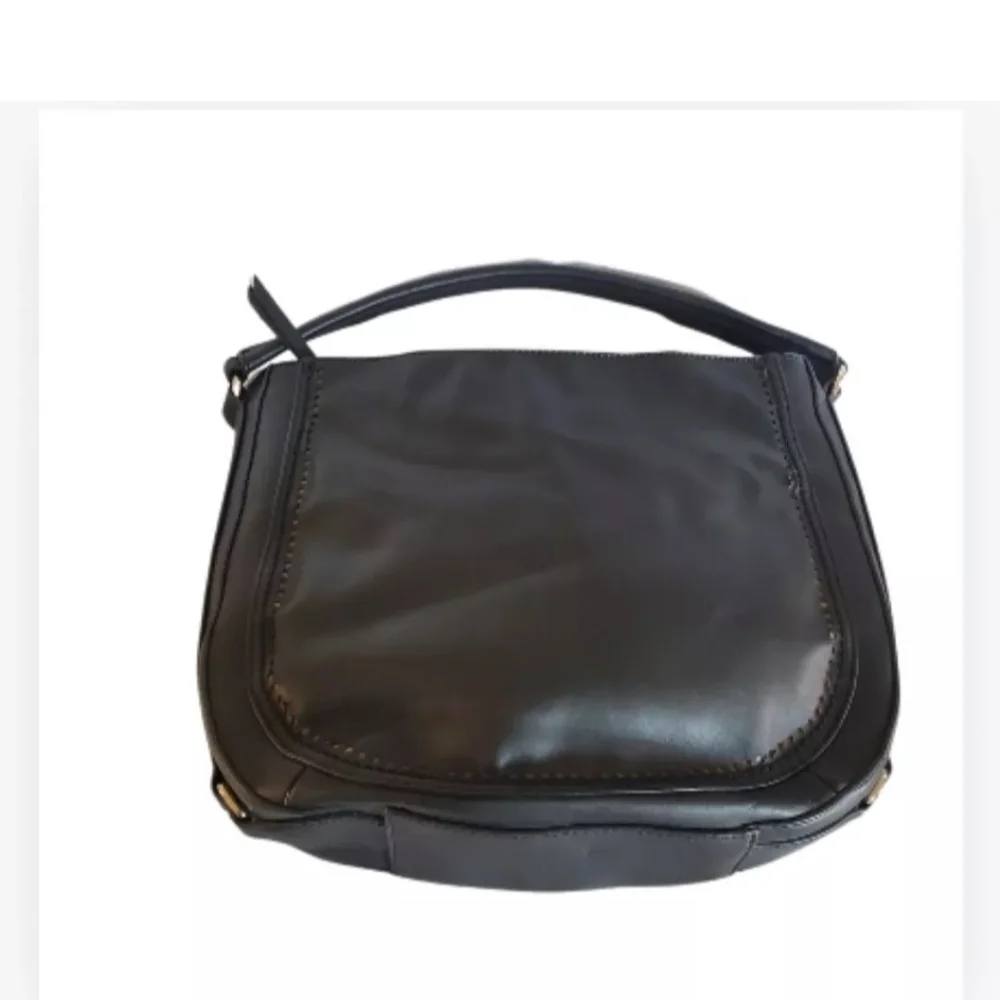 Shiraleah Anthropologie Hobo Bag Black Faux Leather Studded Shoulder Purse